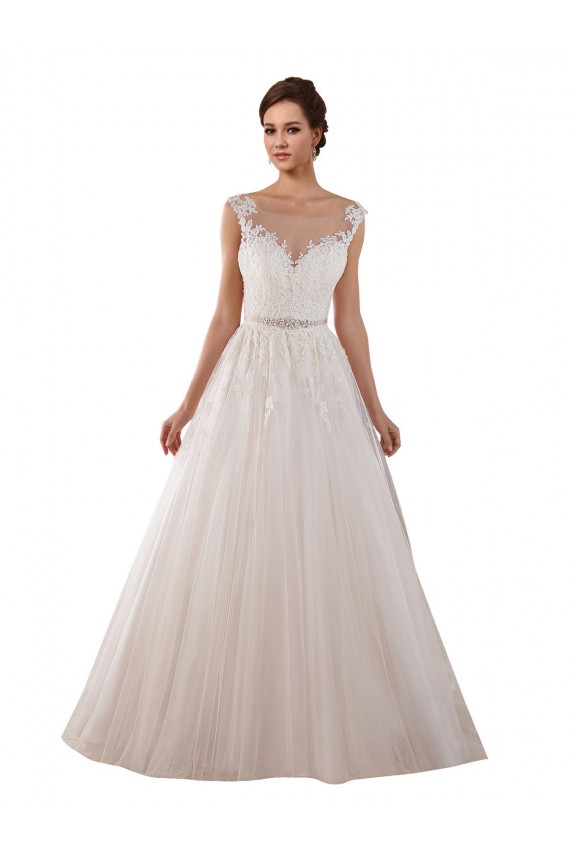 Sleeveless Ivory Keyhole Back Ball Gown Sweetheart Wedding Dress Lincoln