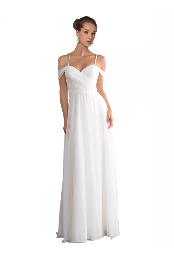 Sleeveless Ivory A-Line Off the Shoulder Wedding Dresses Lincoln