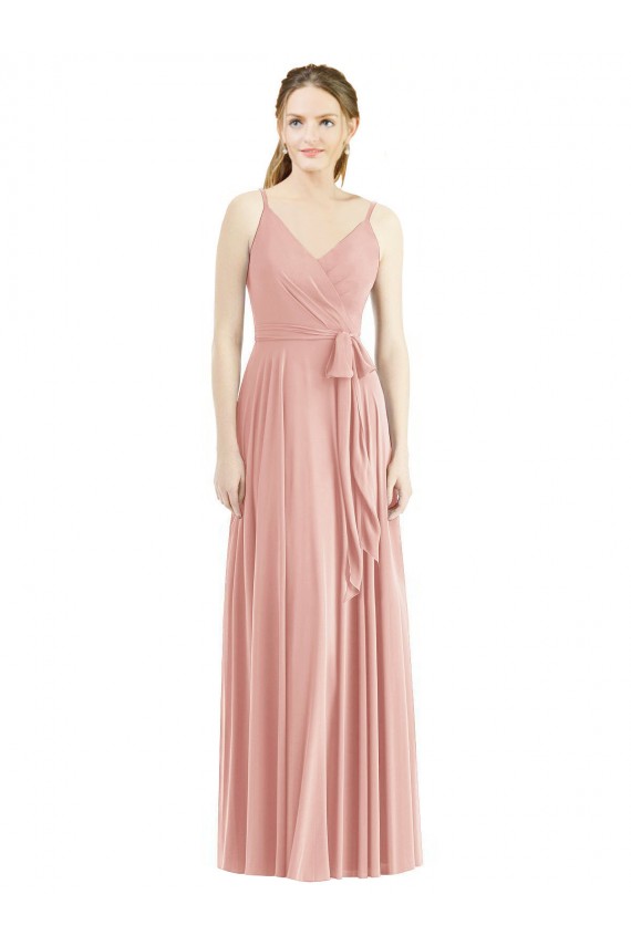 Sleeveless Bliss Pink A-Line Spaghetti Straps Formal Dress / Bridesmaid Dress Lincoln