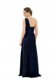 Sleeveless Dark Navy A-Line One Shoulder Bridal Party Dress / Evening Dress Lincoln