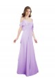 Cold Shoulder Lilac A-Line Off the Shoulder Formal Dress / Bridesmaid Dress Lincoln