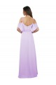 Cold Shoulder Lilac A-Line Off the Shoulder Formal Dress / Bridesmaid Dress Lincoln