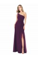 Sleeveless Grape A-Line One Shoulder Formal Dress / Bridesmaid Dress Lincoln