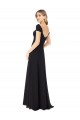 Cap Sleeves Black A-Line Sweetheart Bridesmaid Dress Lincoln