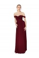 Sleeveless Burgundy Mermaid Off the Shoulder Formal Dress / Bridesmaid Dress Lincoln