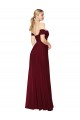 Sleeveless Burgundy Mermaid Off the Shoulder Formal Dress / Bridesmaid Dress Lincoln