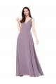 Sleeveless Dark Lavender Low Back Sheath V-Neck Formal Evening Gown / Bridesmaid Dress Lincoln