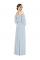 Puff Sleeves Sea Glass A-Line Off the Shoulder Formal Evening Gown / Bridesmaid Dress Lincoln