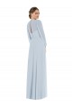 Puff Sleeves Sea Glass Keyhole Back A-Line Strapless Formal Evening Gown / Bridesmaid Dress Lincoln