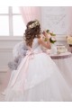 Sleeveless Ivory V-Back Ball Gown Sweetheart Flower Girl Dress for Wedding Lincoln