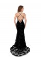 Sleeveless Black Open Back Mermaid High Neck Black Tie Evening Gown / Prom Dress / Bridesmaid Dress Lincoln