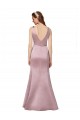 Sleeveless Burgundy V-Back Sheath V-Neck Formal Evening Gown / Prom Dress / Bridesmaid Dress Lincoln