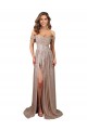 Sleeveless Champagne A-Line Scoop Neck Formal Evening Gown / Prom Dress / Bridesmaid Dress Lincoln