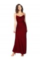 Sleeveless Burgundy Low Back Sheath Cowl Neck Black Tie Evening Gown / Prom Dress / Bridesmaid Dress Lincoln