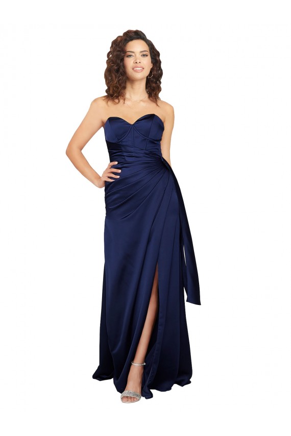 Sleeveless Sapphire A-Line Sweetheart Formal Evening Gown / Prom Dress / Bridesmaid Dress Lincoln