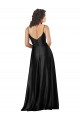 Sleeveless Black Low Back A-Line V-Neck Formal Dress / Bridesmaid Dress Lincoln