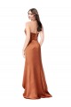 Sleeveless Orange Low Back A-Line Spaghetti Straps High Low Evening Gown / Prom Dress / Bridesmaid Dress Lincoln