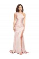 Sleeveless Pink Sheath One Shoulder Black Tie Evening Dress / Prom Dress / Bridesmaid Dress Lincoln