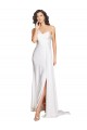 Sleeveless White A-Line One Shoulder Wedding Dress Lincoln