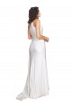 Sleeveless White A-Line One Shoulder Wedding Dress Lincoln