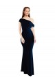 Sleeveless Dark Navy Mermaid One Shoulder Formal Evening Gown / Prom Dress / Bridesmaid Dress Lincoln