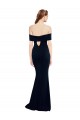 Sleeveless Dark Navy Keyhole Back Mermaid Off the Shoulder Formal Dress / Bridesmaid Dress Lincoln