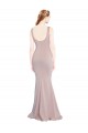 Cap Sleeves Dusty Pink Mermaid Scoop Neck Formal Evening Gown / Prom Dress / Bridesmaid Dress Lincoln