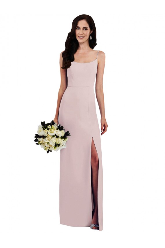 Sleeveless V-Back Trumpet Spaghetti Straps Formal Evening Gown / Prom Dress / Bridesmaid Dress Lincoln