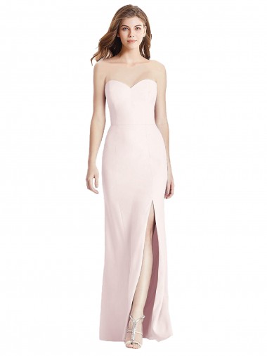 Sleeveless Pink Low Back Trumpet Sweetheart Semi Formal Evening Dress / Prom Dress / Bridesmaid Dress Lincoln