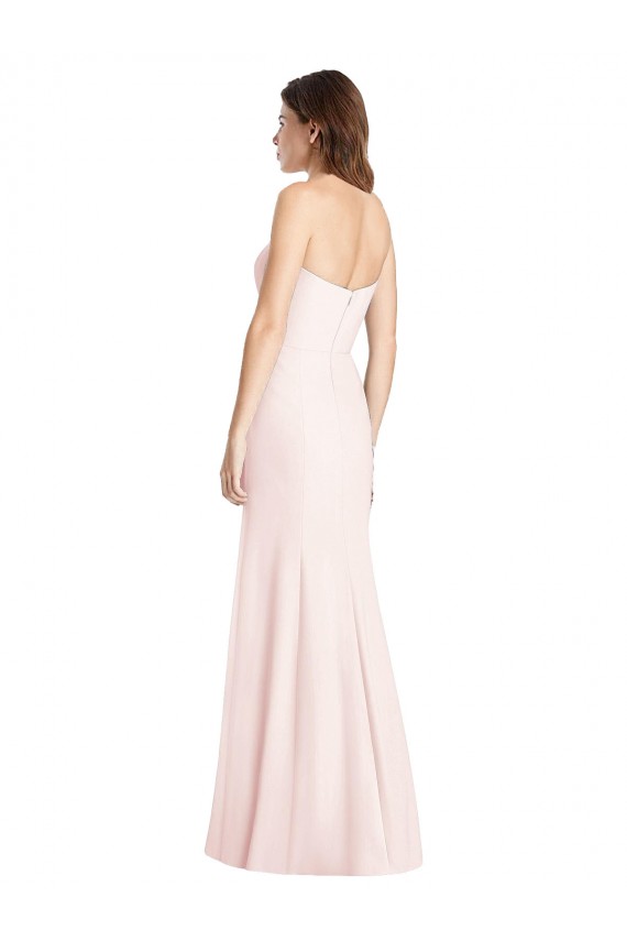 Sleeveless Pink Low Back Trumpet Sweetheart Semi Formal Evening Dress / Prom Dress / Bridesmaid Dress Lincoln