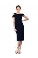 Sleeveless Dark Navy Mermaid Stretch Crepe Off the Shoulder Formal Evening Dress / Bridesmaid Dress Lincoln