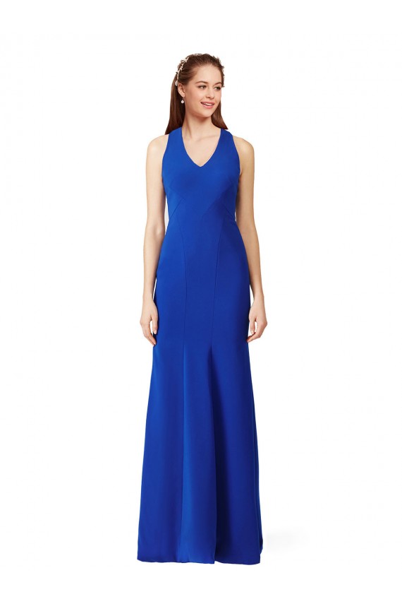 Sleeveless Royal Blue Mermaid V-Neck Formal Evening Gown / Prom Dress / Bridesmaid Dress Lincoln