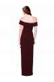 Sleeveless Burgundy Gold Low Back Mermaid Off the Shoulder Formal Evening Gown / Prom Dress / Bridesmaid Dress Lincoln