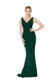 Sleeveless Midnight Green Mermaid V-Neck Formal Evening Gown / Prom Dress / Bridesmaid Dress Lincoln