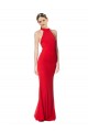 Sleeveless Red Mermaid Halter Neck Prom Dress / Bridesmaid Dress Lincoln