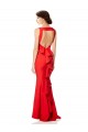 Sleeveless Red Open Back Mermaid Halter Neck Bridesmaid Dress / Evening Gowns Lincoln