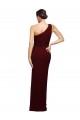 Sleeveless Burgundy Gold Sheath One Shoulder Black Tie Evening Gown / Prom Dress / Bridesmaid Dress Lincoln