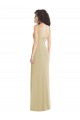 Sleeveless Champagne Low Back Trumpet Square Neck Formal Evening Gown / Prom Dress / Bridesmaid Dress Lincoln