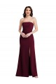 Sleeveless Burgundy Gold Trumpet Strapless Semi Formal Evening Dress / Prom Dress / Bridesmaid Dress Lincoln