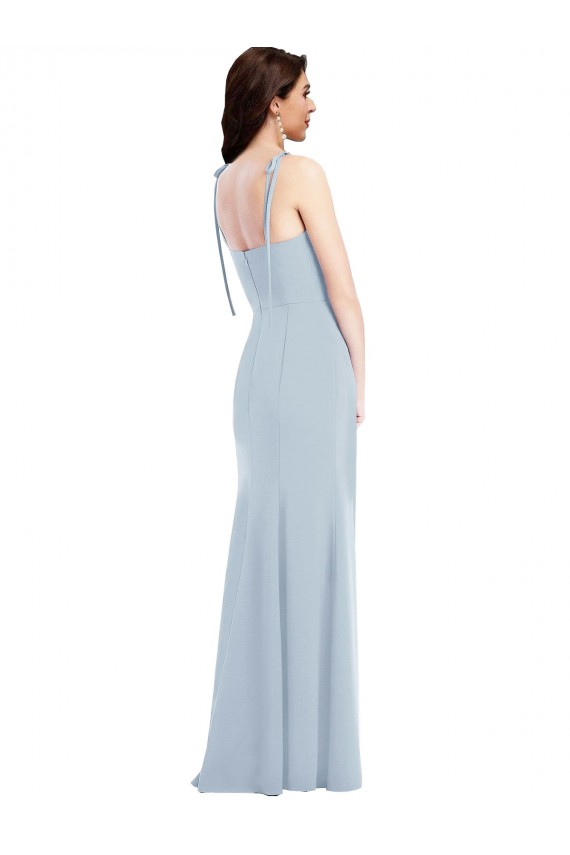 Sleeveless Light Sky Blue Low Back Trumpet Strapless Bridesmaid Dress / Formal Dress Lincoln