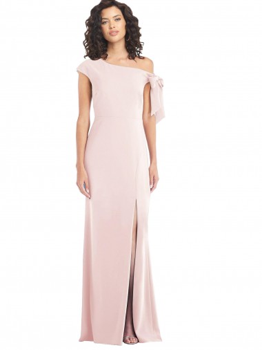 Cap Sleeves Pink Trumpet Off the Shoulder Formal Evening Gown / Prom Dress / Bridesmaid Dress Lincoln