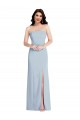 Sleeveless Light Sky Blue Low Back A-Line Strapless Formal Evening Gown / Prom Dress / Bridesmaid Dress Lincoln