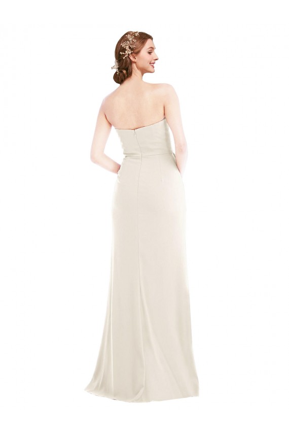 Sleeveless Ivory Trumpet Strapless Semi Formal Evening Dress / Prom Dress / Bridesmaid Dress Lincoln