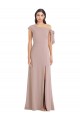 Sleeveless Dusty Pink A-Line Off the Shoulder Formal Evening Gown / Prom Dress / Bridesmaid Dress Lincoln