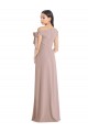 Sleeveless Dusty Pink A-Line Off the Shoulder Formal Evening Gown / Prom Dress / Bridesmaid Dress Lincoln