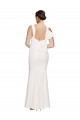 Sleeveless Ivory Low Back Sheath Square Neck Formal Evening Gown / Prom Dress / Bridesmaid Dress Lincoln