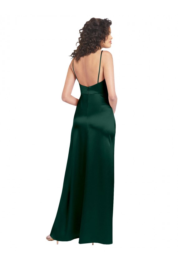 Sleeveless Hunter Open Back A-Line Scoop Neck Formal Evening Gown / Prom Dress / Bridesmaid Dress Lincoln