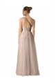 Sleeveless Nude Keyhole Back A-Line Spaghetti Straps Formal Dress / Bridesmaid Dress Lincoln