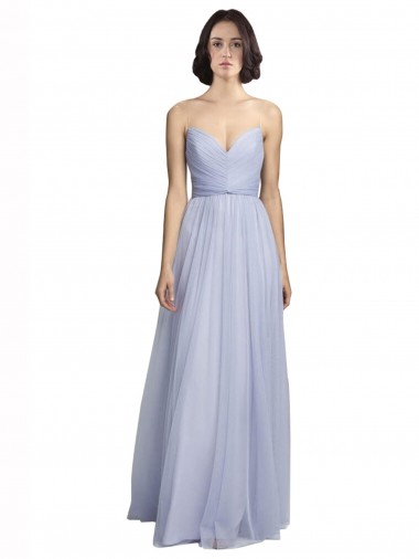 Sleeveless Lilac A-Line Spaghetti Straps Bridesmaid Dress Lincoln