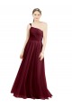 Sleeveless Burgundy A-Line Tulle One Shoulder Semi Formal Evening Dress / Bridesmaid Dress Lincoln